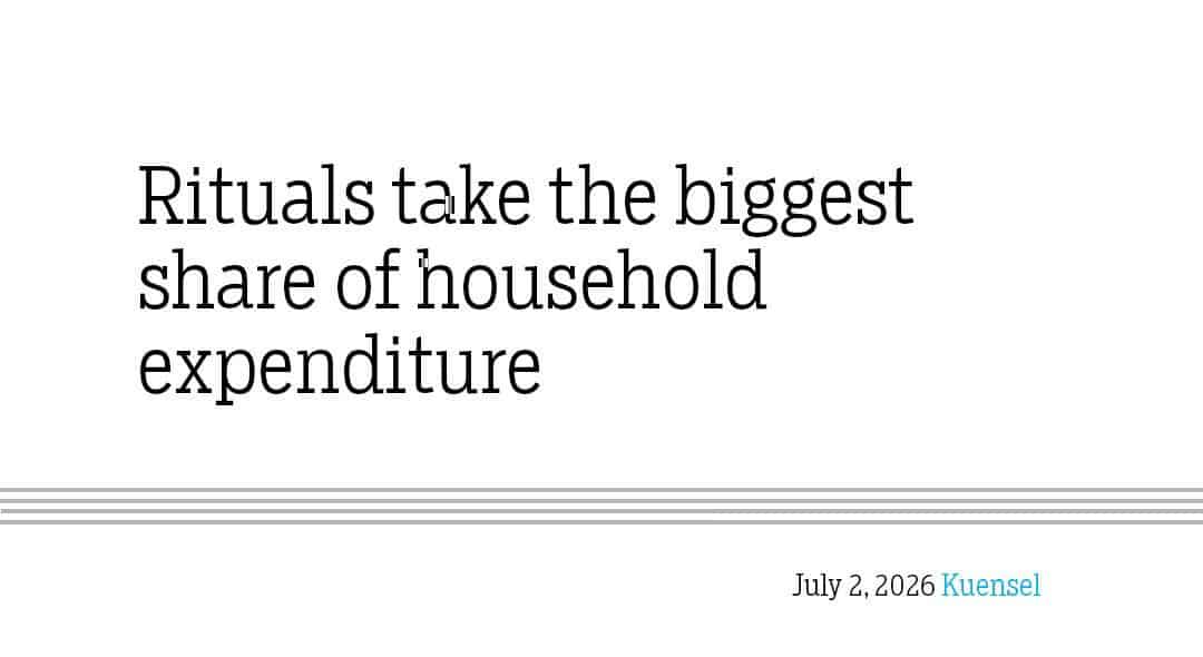 Rituals Dominate Bhutanese Household Spending