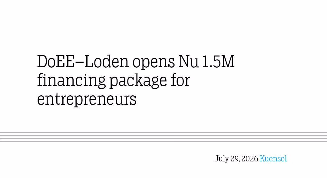 Nu 1.5M Financing Boost for Bhutanese Entrepreneurs
