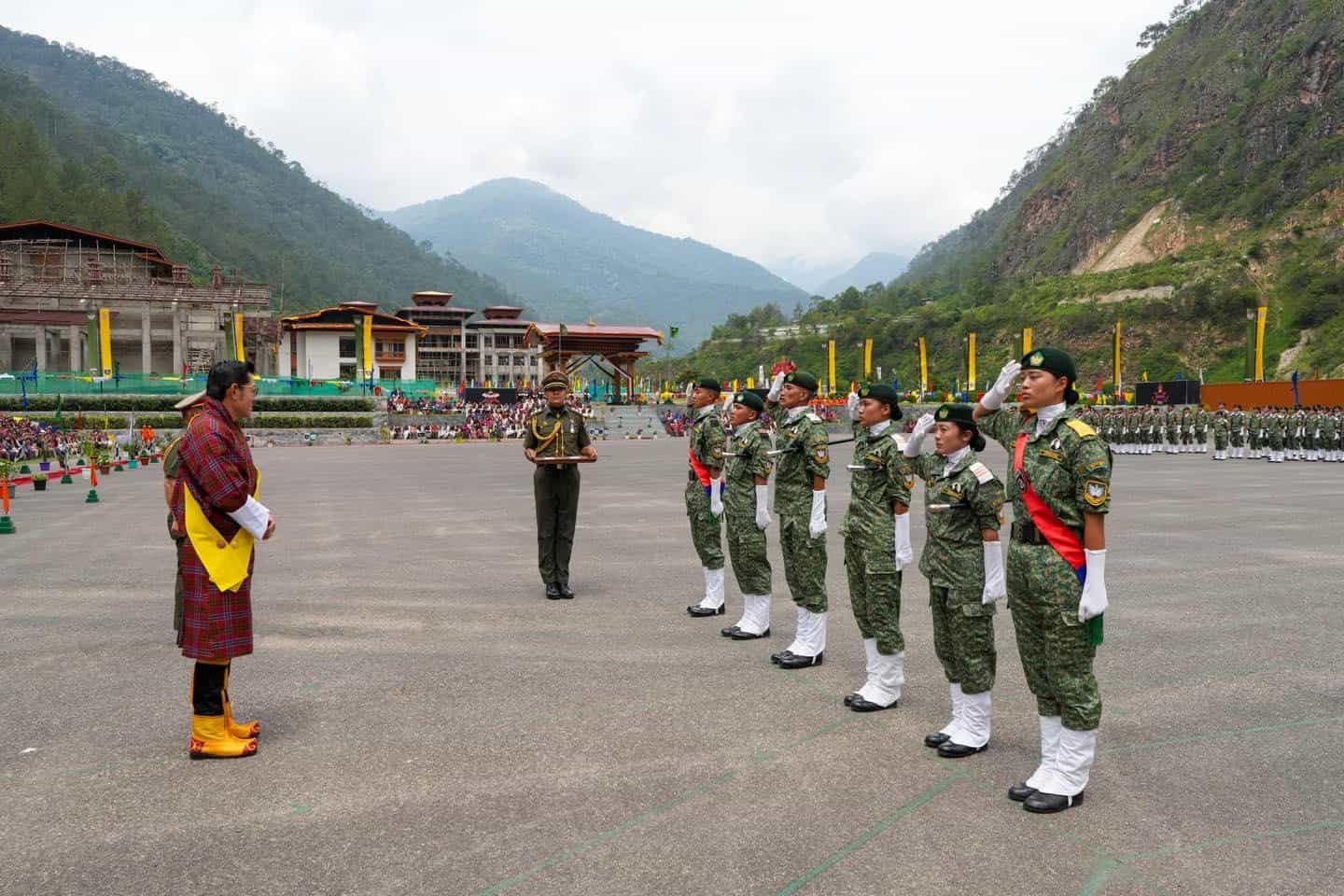 Royal Presence at Gyalsung's First Cohort Parade