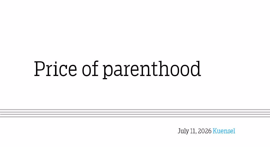 Understanding the Cost of Parenthood